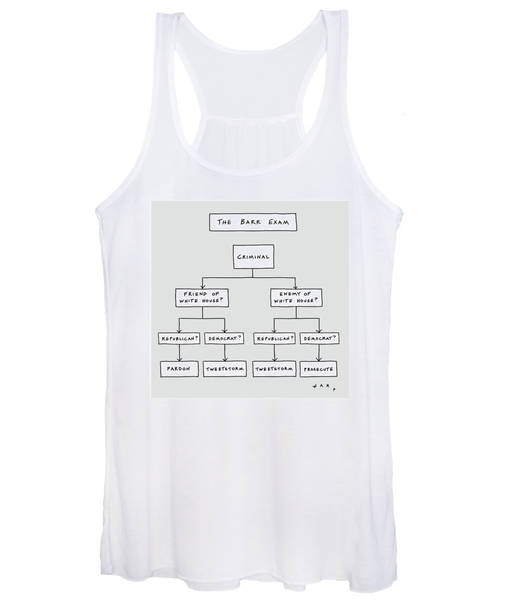 The Barr Exam Women's Tank Top featuring the drawing The Bar Exam by Kim Warp