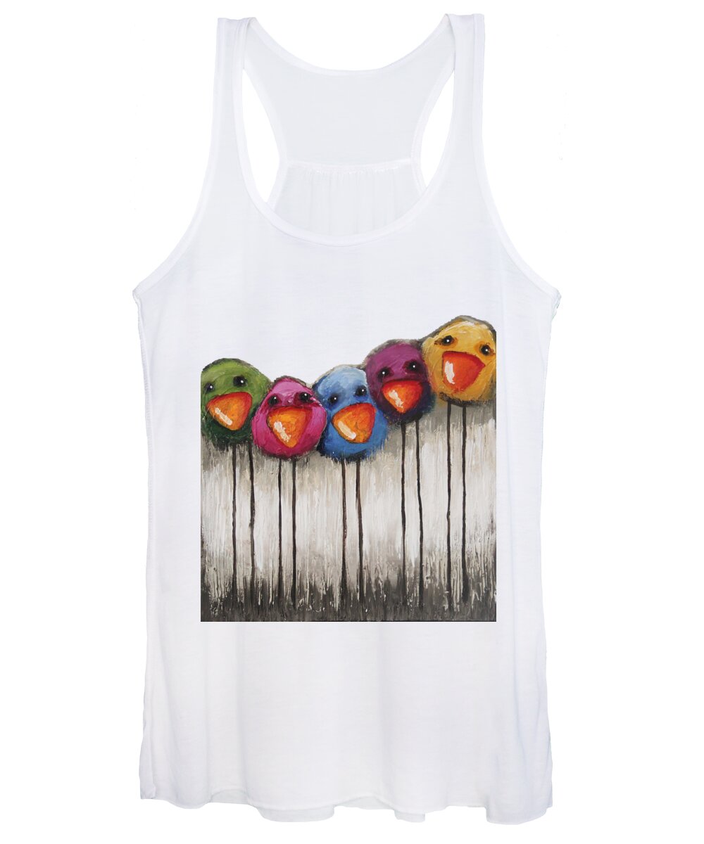 Bird Women's Tank Top featuring the painting The Birds by Lucia Stewart