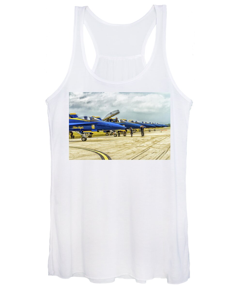 Airplane Women's Tank Top featuring the photograph The Blue Angles by Jo Ann Gregg