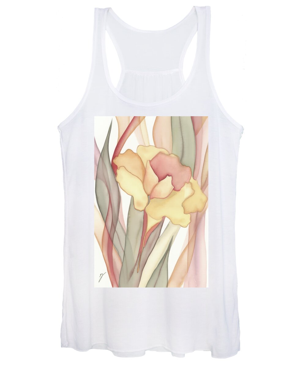 Abstract Women's Tank Top featuring the painting The Colors of Spring by Greg Collins