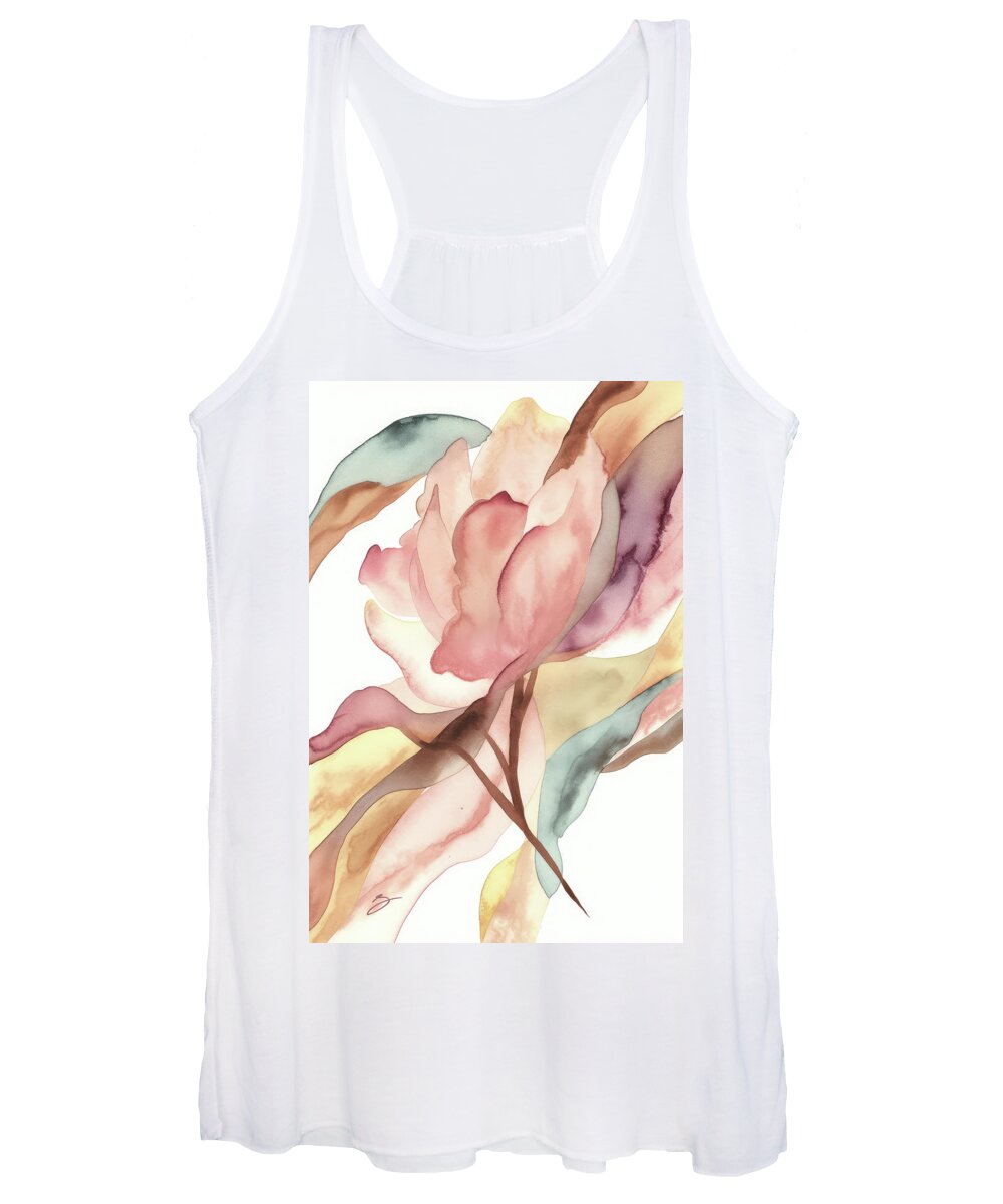 Abstract Women's Tank Top featuring the painting The Joy of Spring by Greg Collins