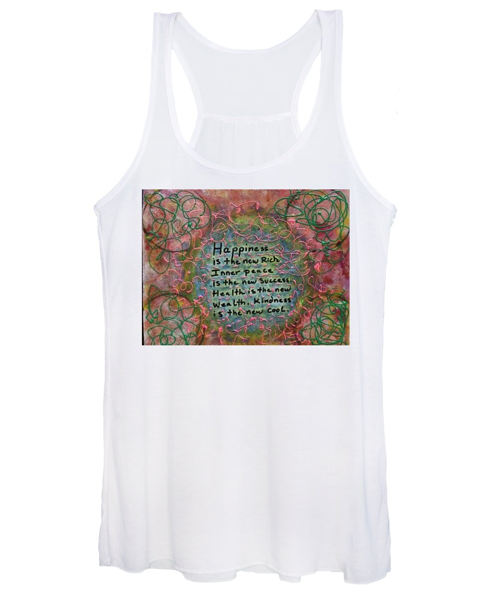 Happiness Women's Tank Top featuring the painting The New Rich by Leslie Porter