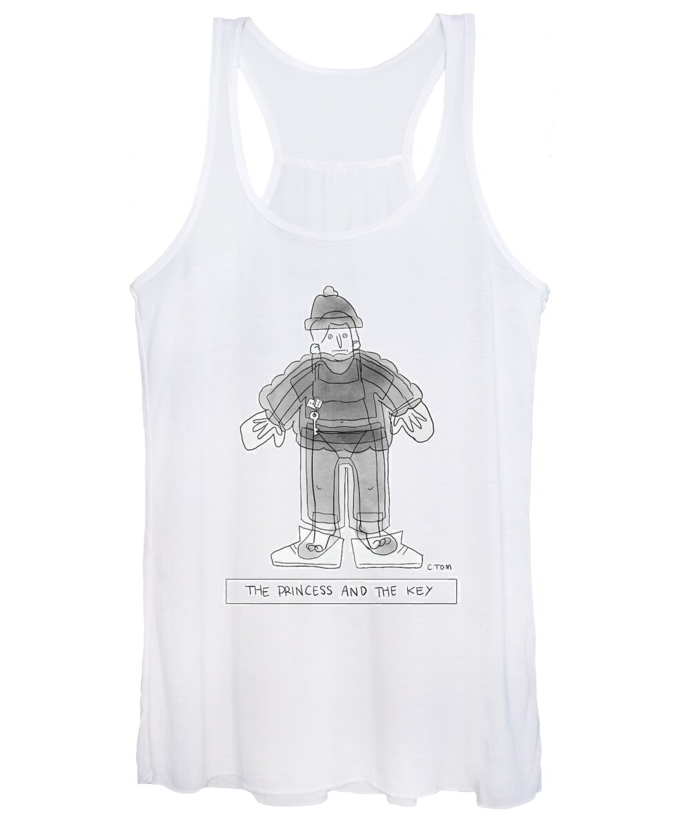 A24954 Women's Tank Top featuring the drawing The Princess And The Key by Colin Tom