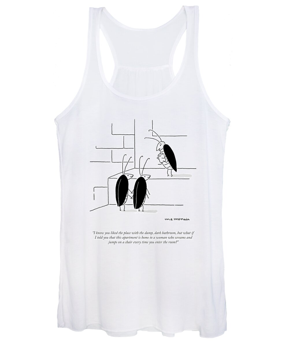 I Know You Liked The Place With The Damp Women's Tank Top featuring the drawing This Apartment by Elisabeth McNair