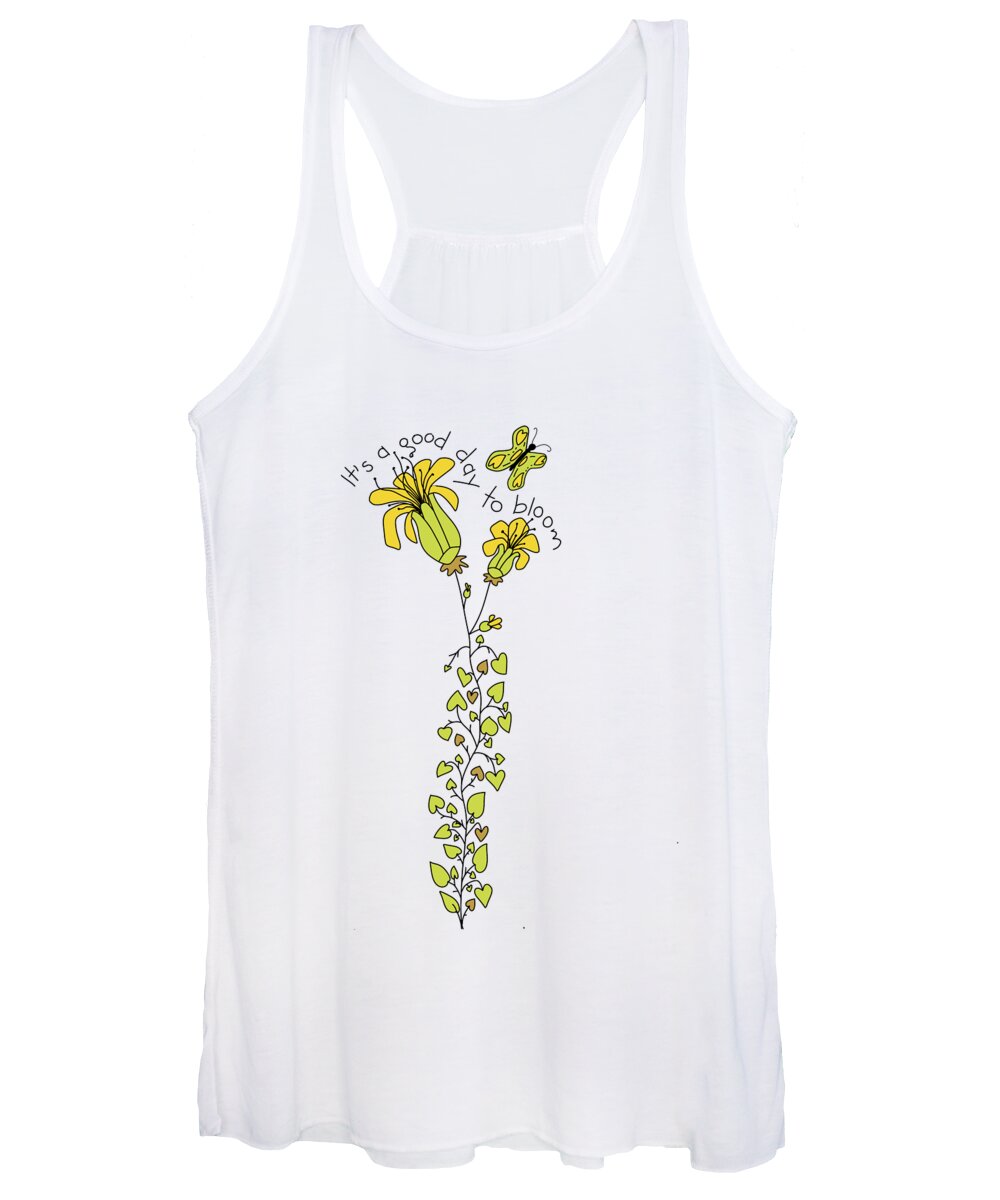 It's A Good Day To Bloom Women's Tank Top featuring the digital art Time to Bloom - Yellow Flowers by Patricia Awapara
