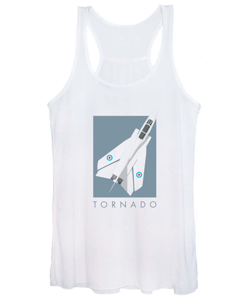 Aircraft Women's Tank Top featuring the digital art Tornado Swing Wing Jet - Slate by Organic Synthesis