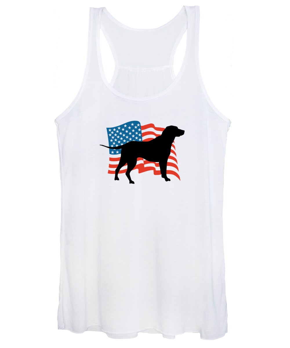 Veterans Day Women's Tank Top featuring the digital art USA Labrador Retriever Patriotic Dog American Flag by Jacob Zelazny