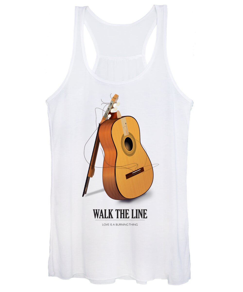 Movie Poster Women's Tank Top featuring the digital art Walk The Line - Alternative Movie Poster by Movie Poster Boy