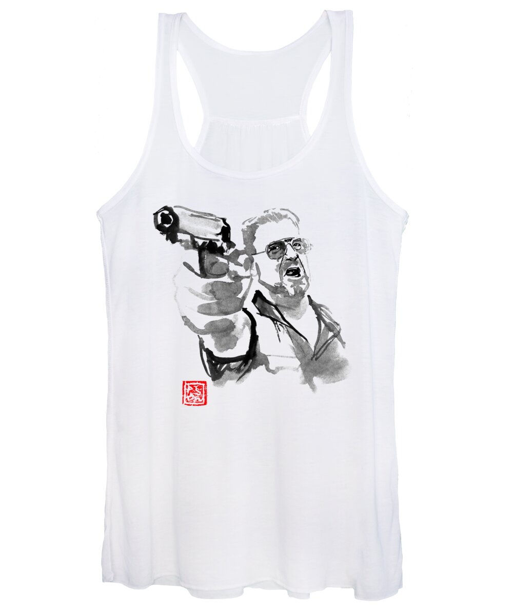 Walter Sobchak Women's Tank Top featuring the drawing Walter Sobchak by Pechane Sumie