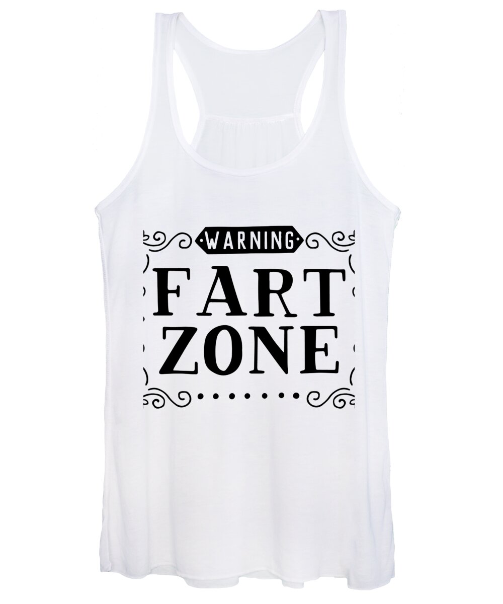 Fart Zone Women's Tank Top featuring the digital art Warning Fart Zone by Jacob Zelazny