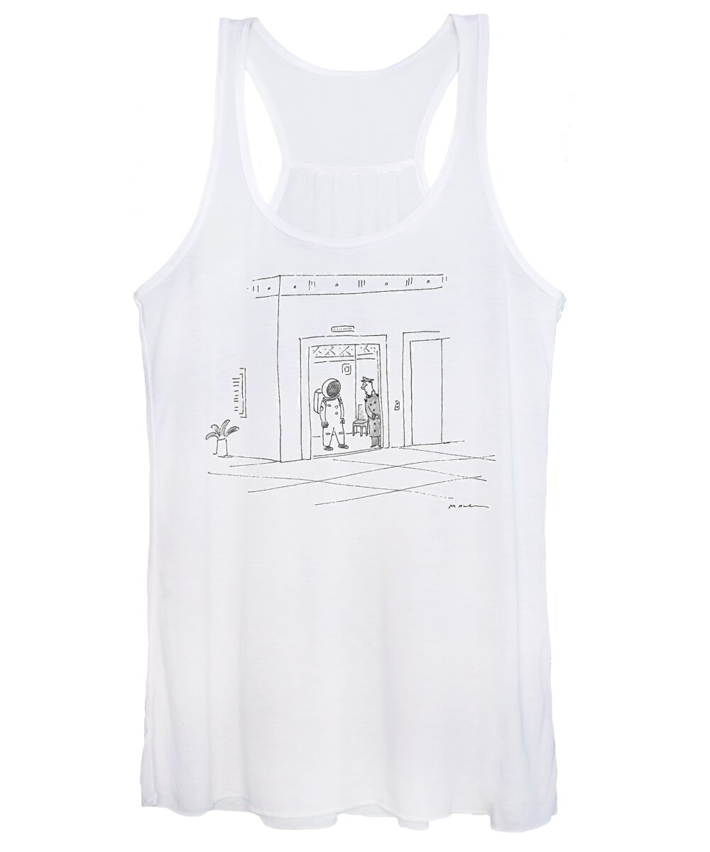 Cctk Women's Tank Top featuring the drawing Watch your Small Step by Michael Maslin