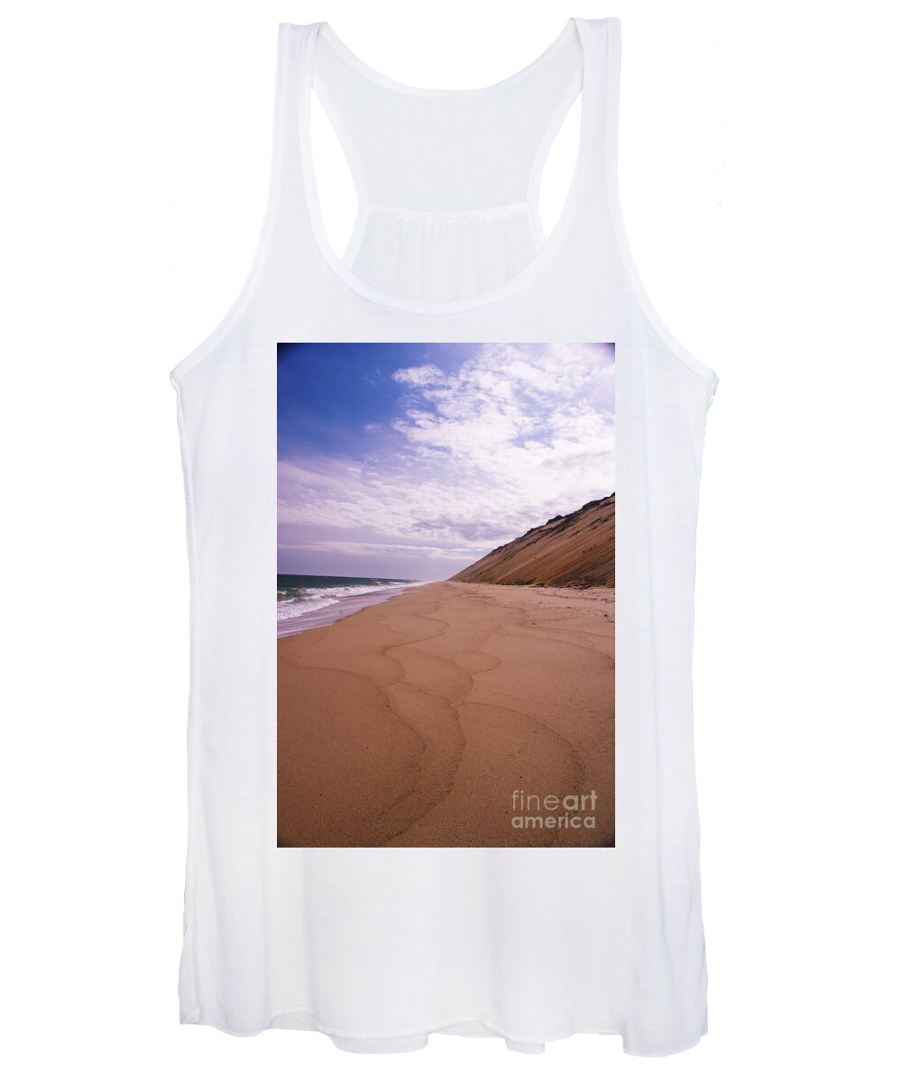Sand Women's Tank Top featuring the photograph Wave Cascade by Darcy Leigh