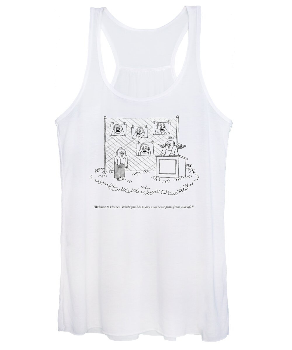 A24300 Women's Tank Top featuring the drawing Welcome To Heaven by Patrick McKelvie