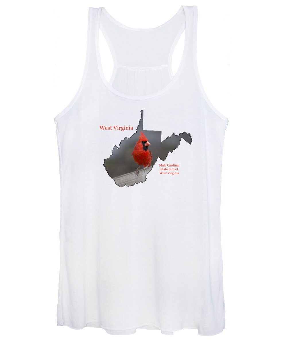 Cardinal Women's Tank Top featuring the photograph West Virginia themed accessories by Daniel Friend