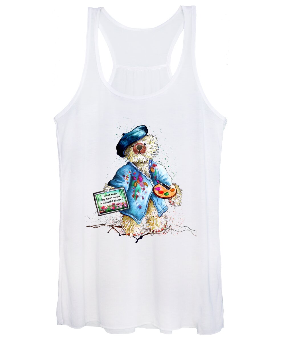 Bear Women's Tank Top featuring the painting What Keeps My Heart Awake by Miki De Goodaboom