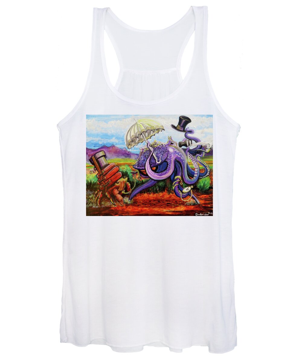 Octopus Women's Tank Top featuring the painting Where's Taos by David Sockrider