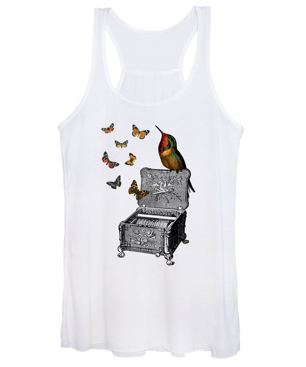 Bird Women's Tank Top featuring the digital art Whimsy Melody by Madame Memento
