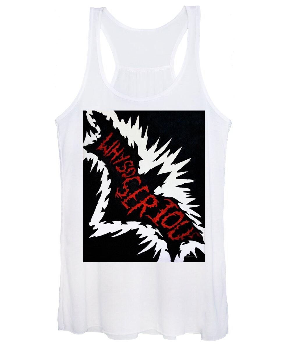 Abstract Women's Tank Top featuring the painting Why So Serious? by Jonathan A