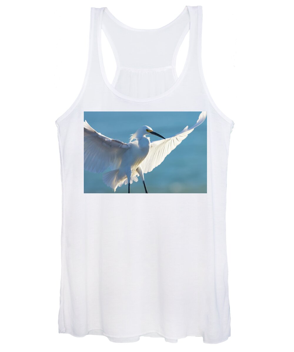 Snowy Egret Women's Tank Top featuring the photograph Wingspread by RD Allen