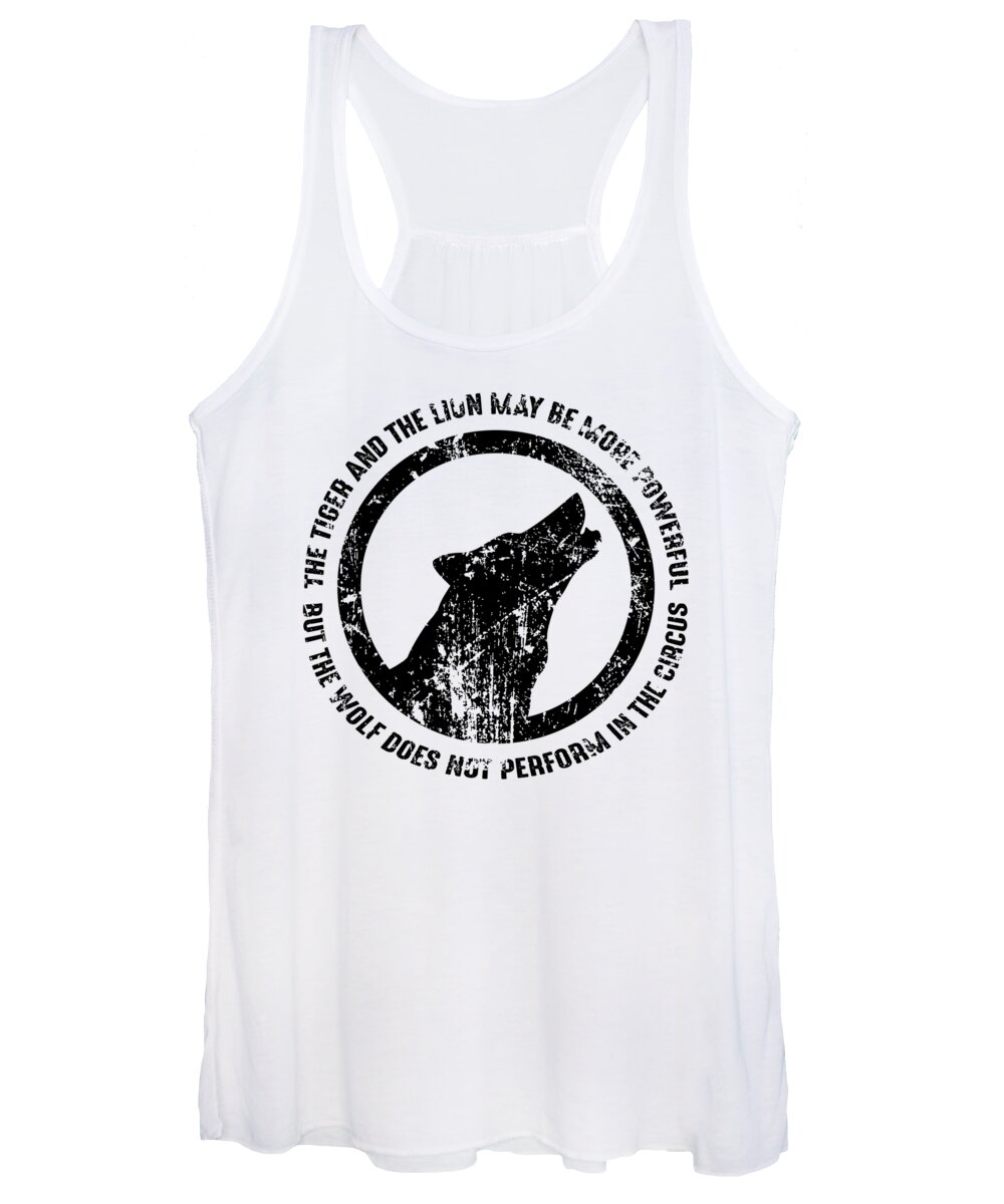 Lion Women's Tank Top featuring the digital art Wolf Does Not Perform In The Circus by Jacob Zelazny