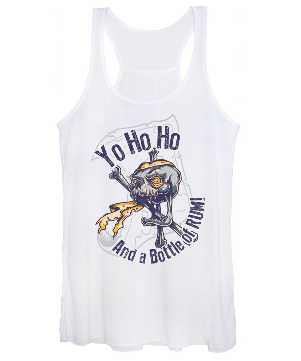 Captain Women's Tank Top featuring the digital art Yo Ho Ho And a Bottle of Rum by Jacob Zelazny