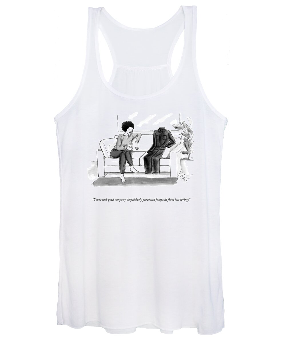 You're Such Good Company Women's Tank Top featuring the drawing You're Such Good Company by Carolita Johnson
