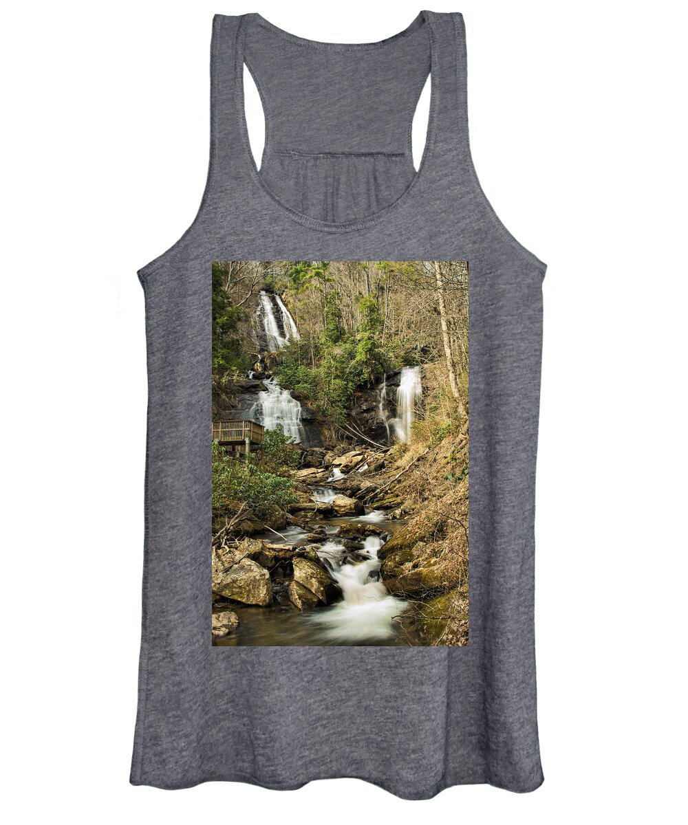 Amicola Women's Tank Top featuring the photograph Amacola Falls by Penny Lisowski
