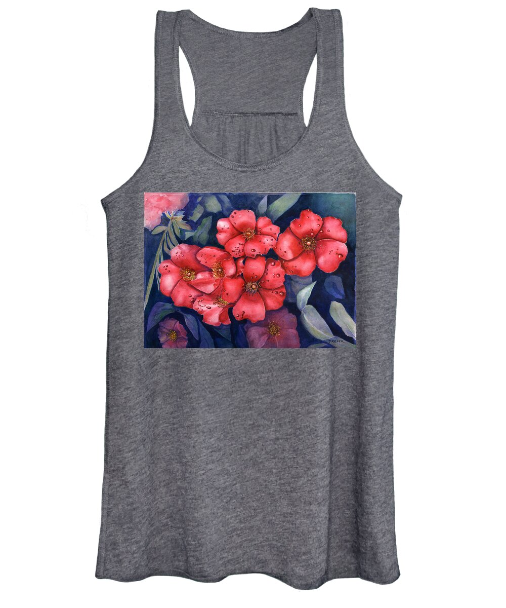 Dew Women's Tank Top featuring the painting Dew Drop In by Jane Ricker