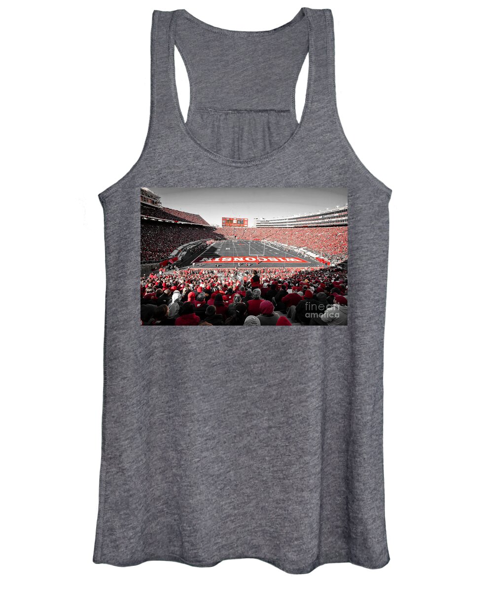 Camp Women's Tank Top featuring the photograph 0811 Camp Randall Stadium by Steve Sturgill