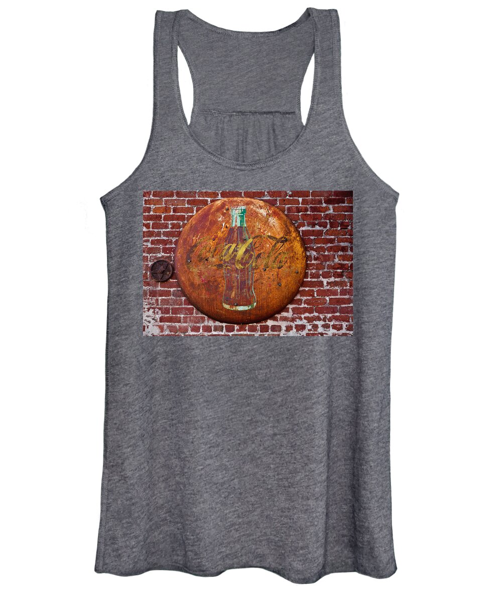Vintage Women's Tank Top featuring the photograph Antique Coke sign 1 by David Smith