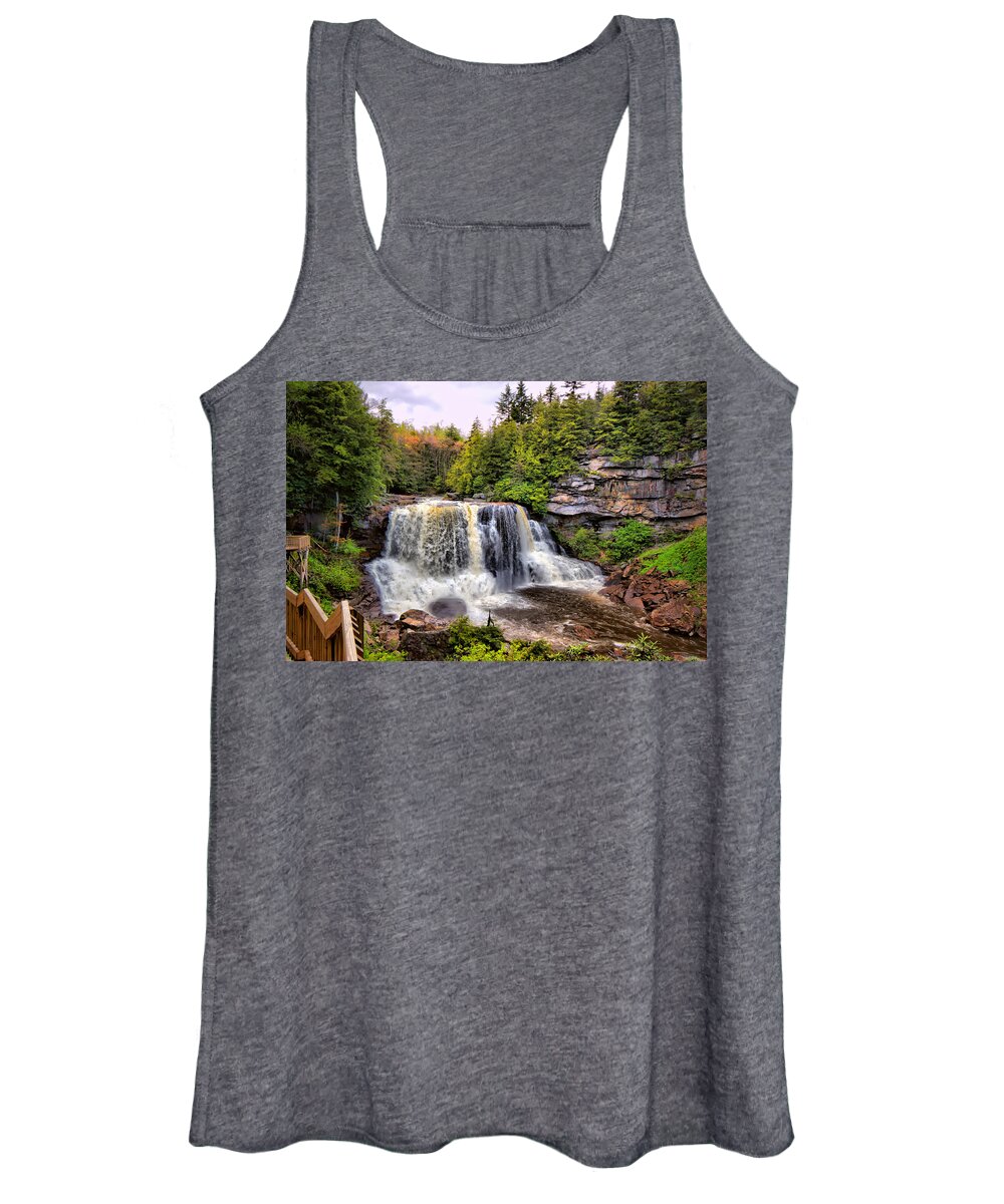 Blackwater Falls State Park Women's Tank Top featuring the photograph Blackwater Falls SP #3 by Mary Almond