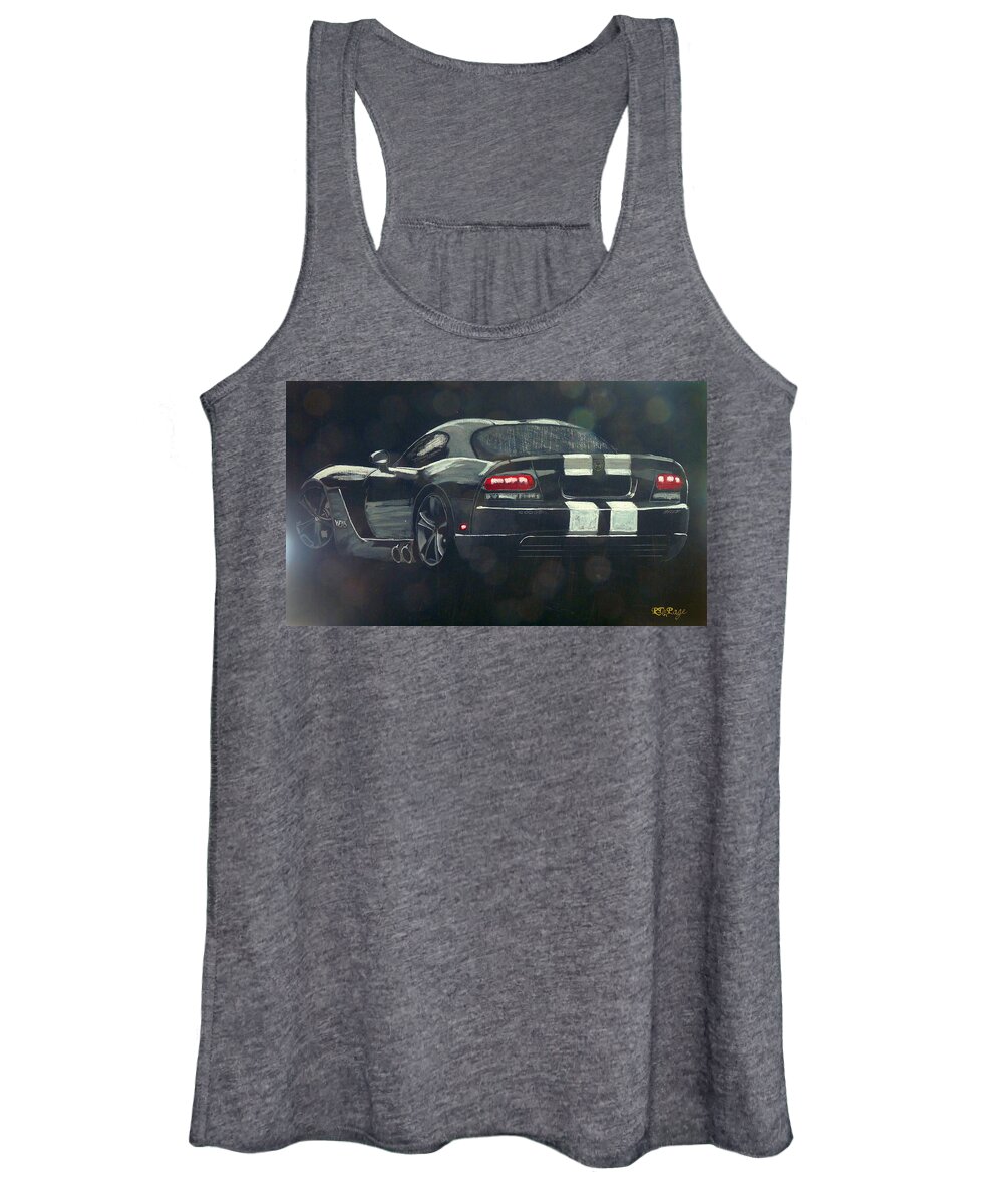 Dodge Women's Tank Top featuring the painting Dodge Viper 2 by Richard Le Page