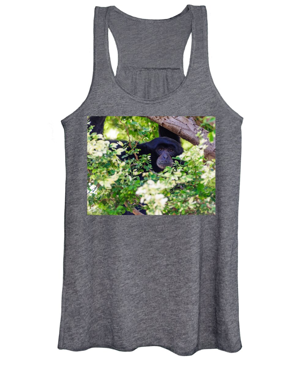 Monkey Women's Tank Top featuring the photograph I see you #1 by John Johnson