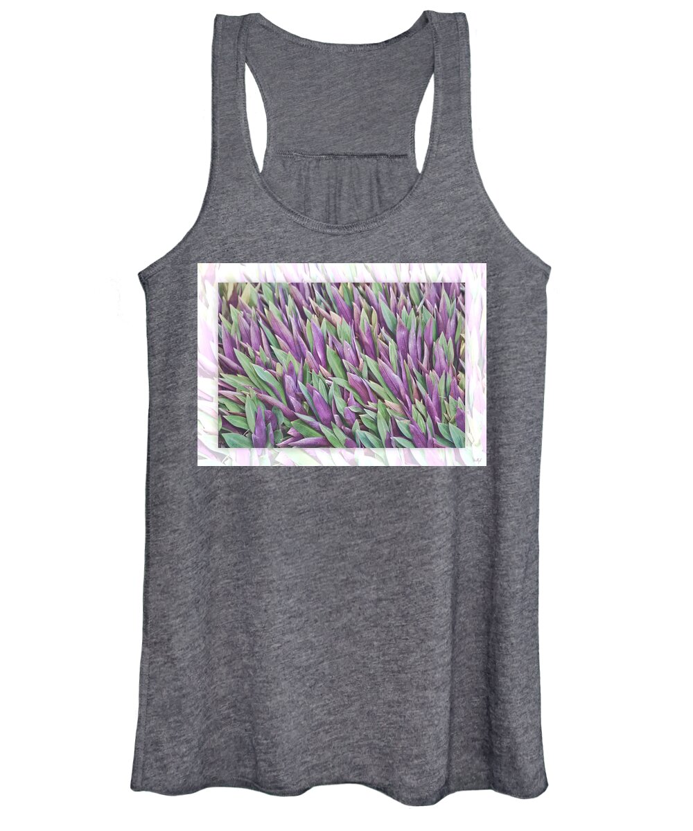 Floral Women's Tank Top featuring the photograph Purple and Green by Holly Kempe