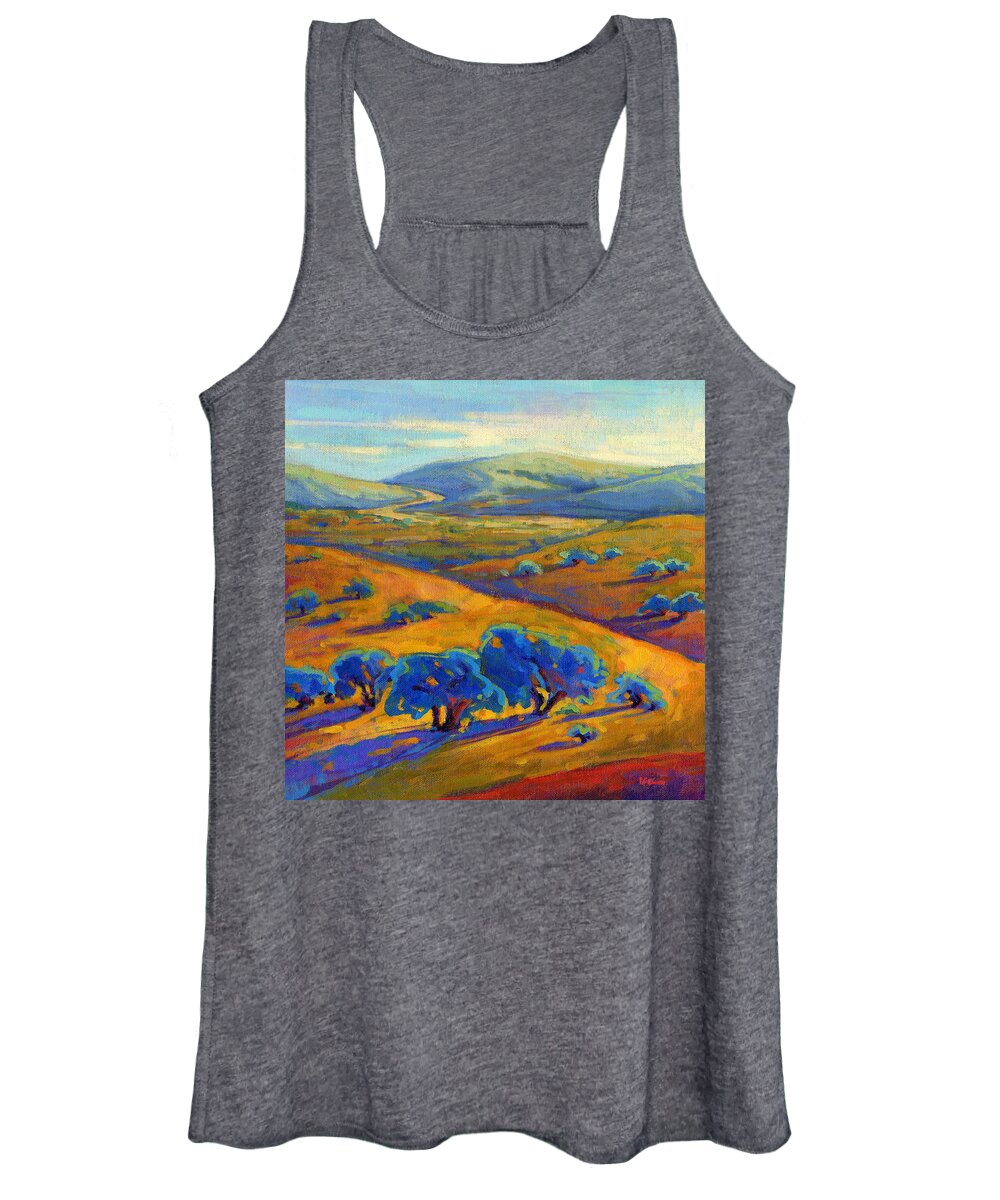 Konnie Women's Tank Top featuring the painting Rolling Hills 1 by Konnie Kim