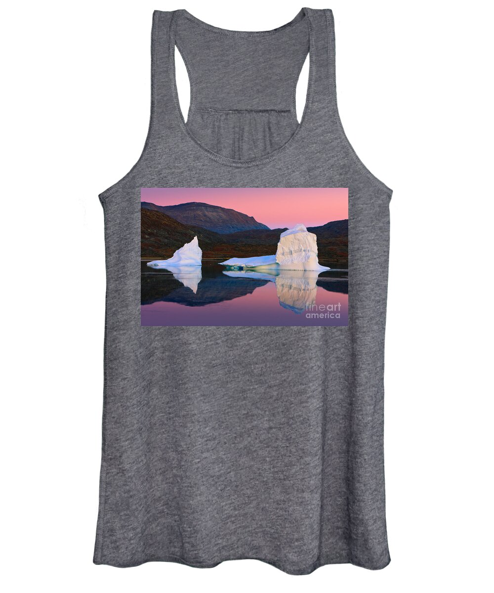 East Women's Tank Top featuring the photograph Sunrise in the Rode Fjord #1 by Henk Meijer Photography