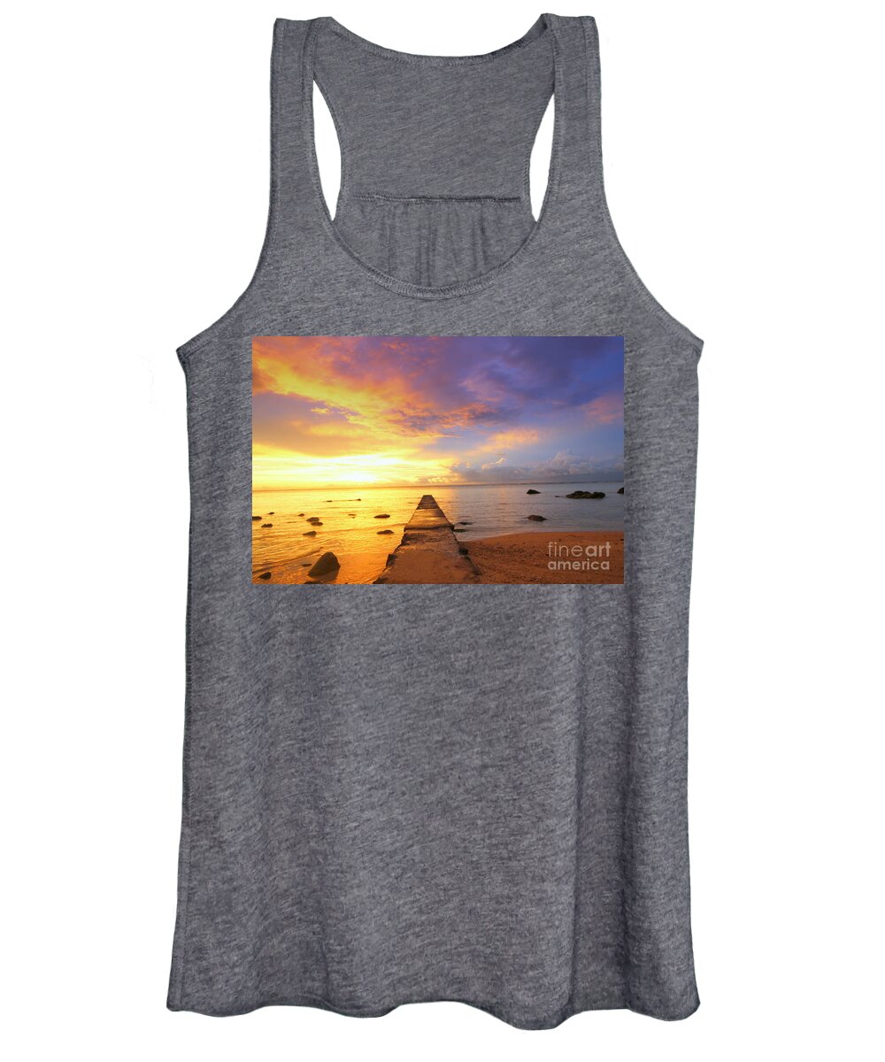 Sunset Women's Tank Top featuring the photograph Sunset by Amanda Mohler