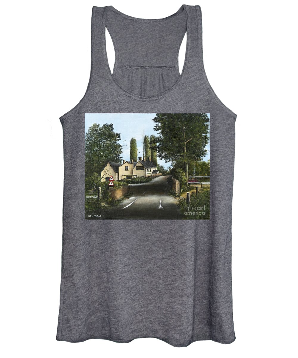 England Women's Tank Top featuring the painting The Navigation Inn, Kingswinford - England by Ken Wood