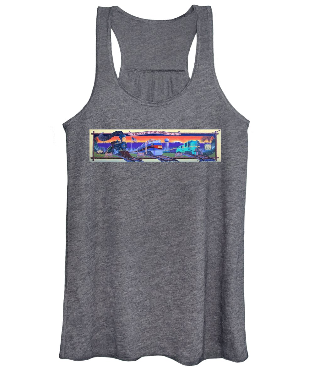 8131 Women's Tank Top featuring the photograph Trains of Pine Mountain #2 by Gordon Elwell