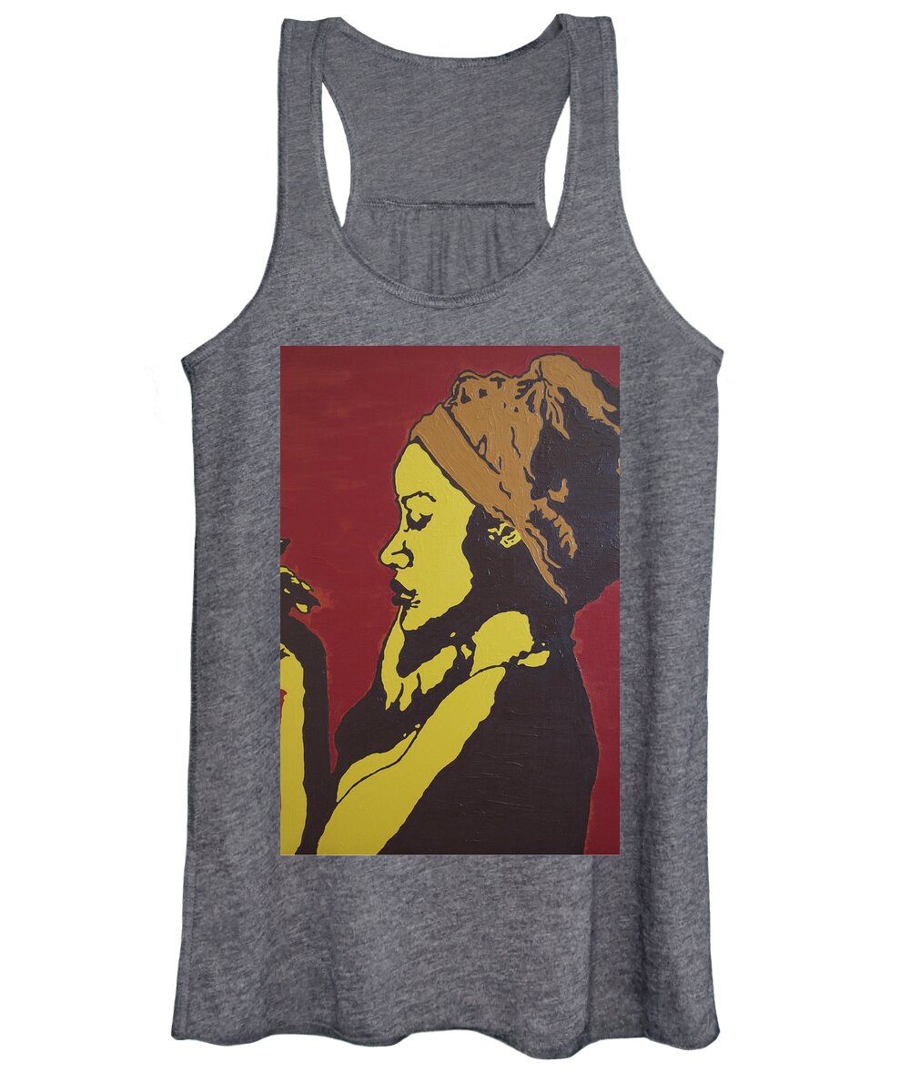 Woman Women's Tank Top featuring the painting Untitled by Rachel Natalie Rawlins