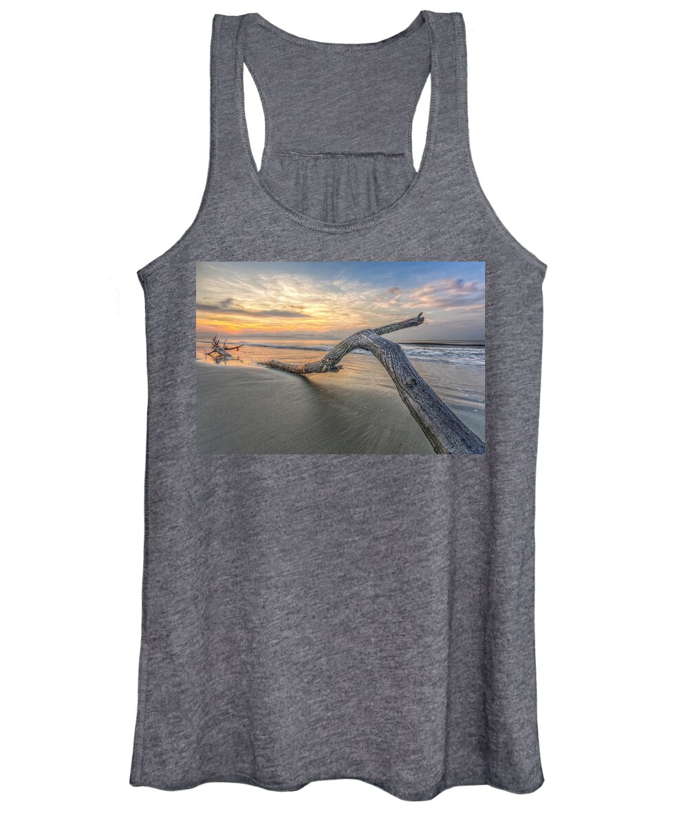 Abstract Women's Tank Top featuring the photograph Bough in Ocean #3 by Peter Lakomy