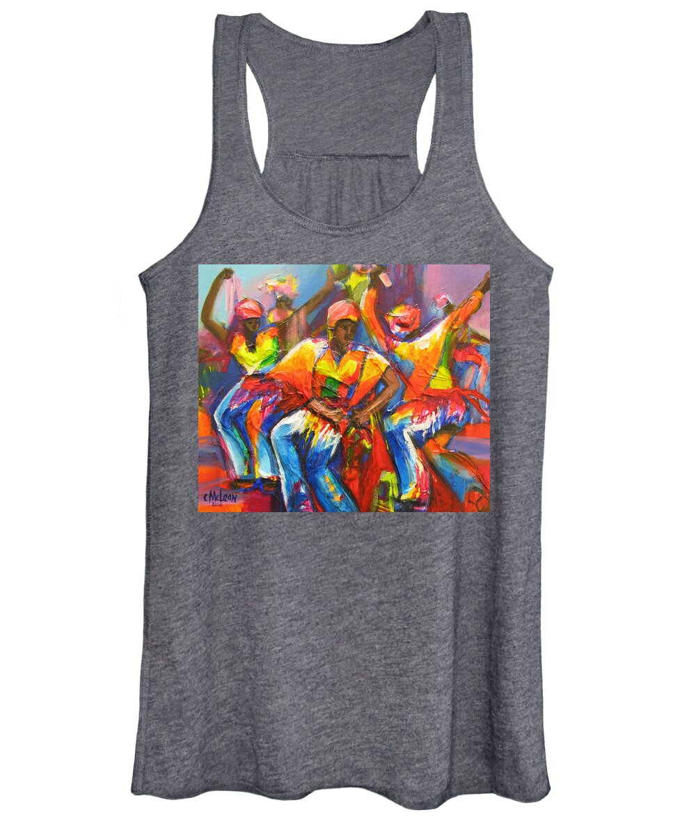 Carnival Women's Tank Top featuring the painting Carnival Jump Up #3 by Cynthia McLean