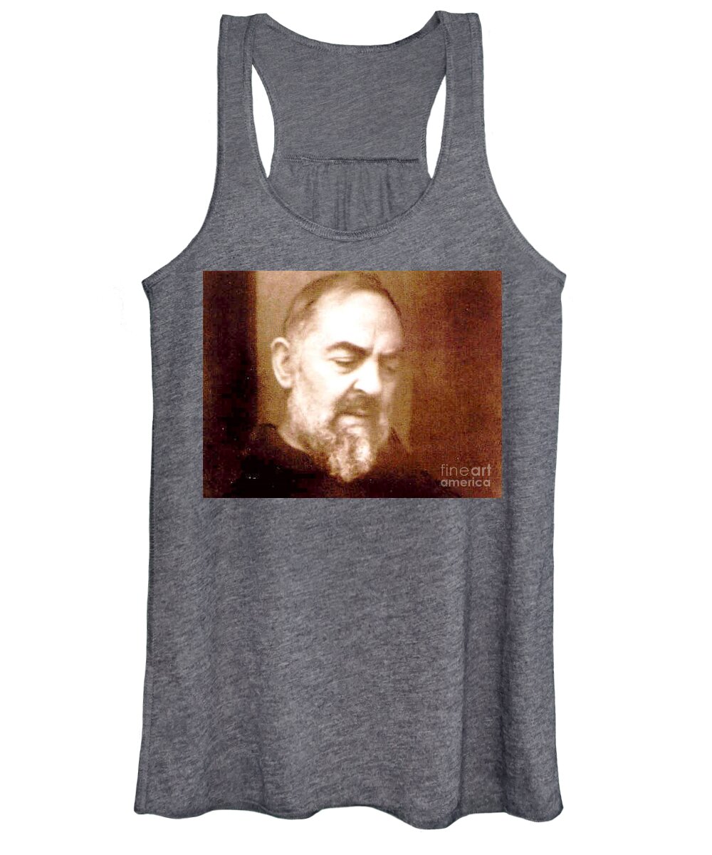 Prayer Women's Tank Top featuring the photograph Padre Pio #34 by Archangelus Gallery