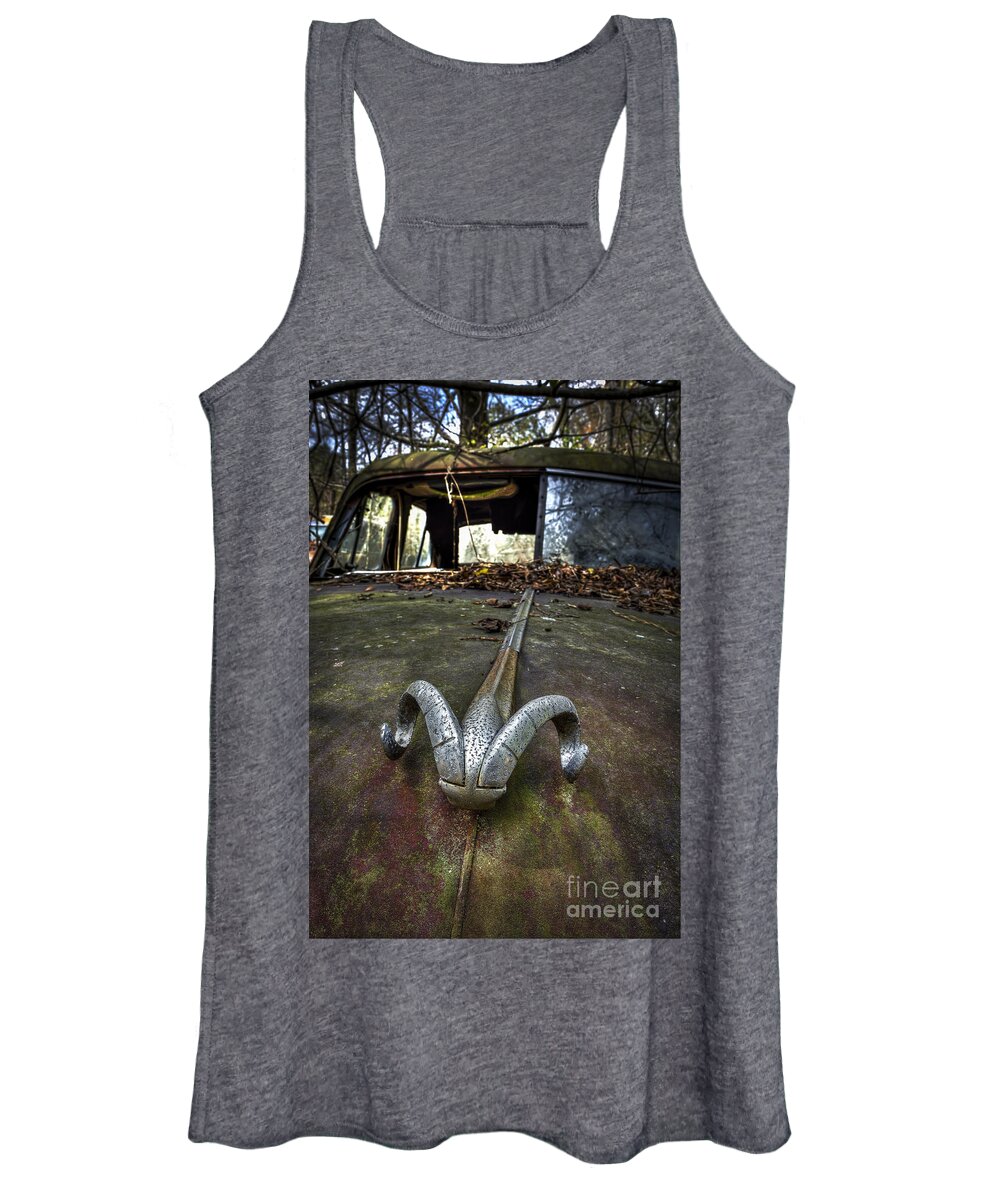 Ken Johnson Women's Tank Top featuring the photograph 50s Dodge Ram Ornament by Ken Johnson