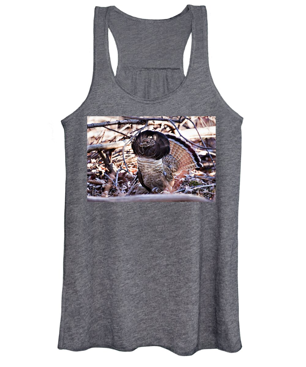 Bedford Women's Tank Top featuring the photograph Ruffed Grouse #6 by Ronald Lutz