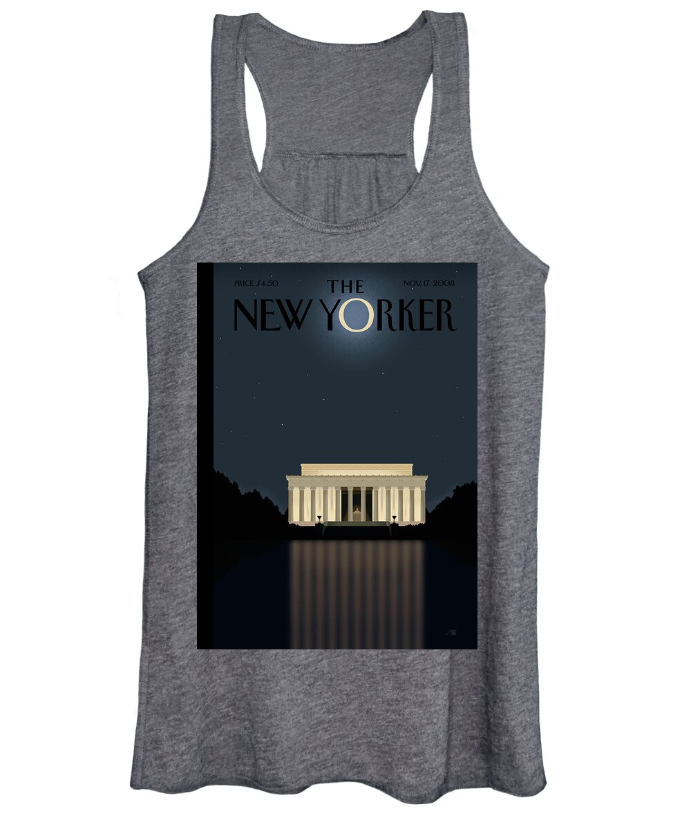Lincoln Women's Tank Top featuring the painting Reflection by Bob Staake