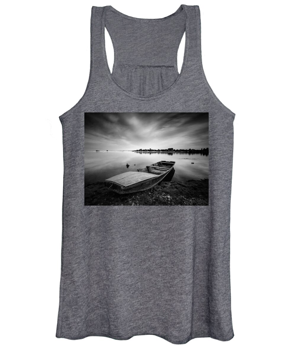 Landscape Women's Tank Top featuring the photograph 60 Seconds On Lake by Davorin Mance