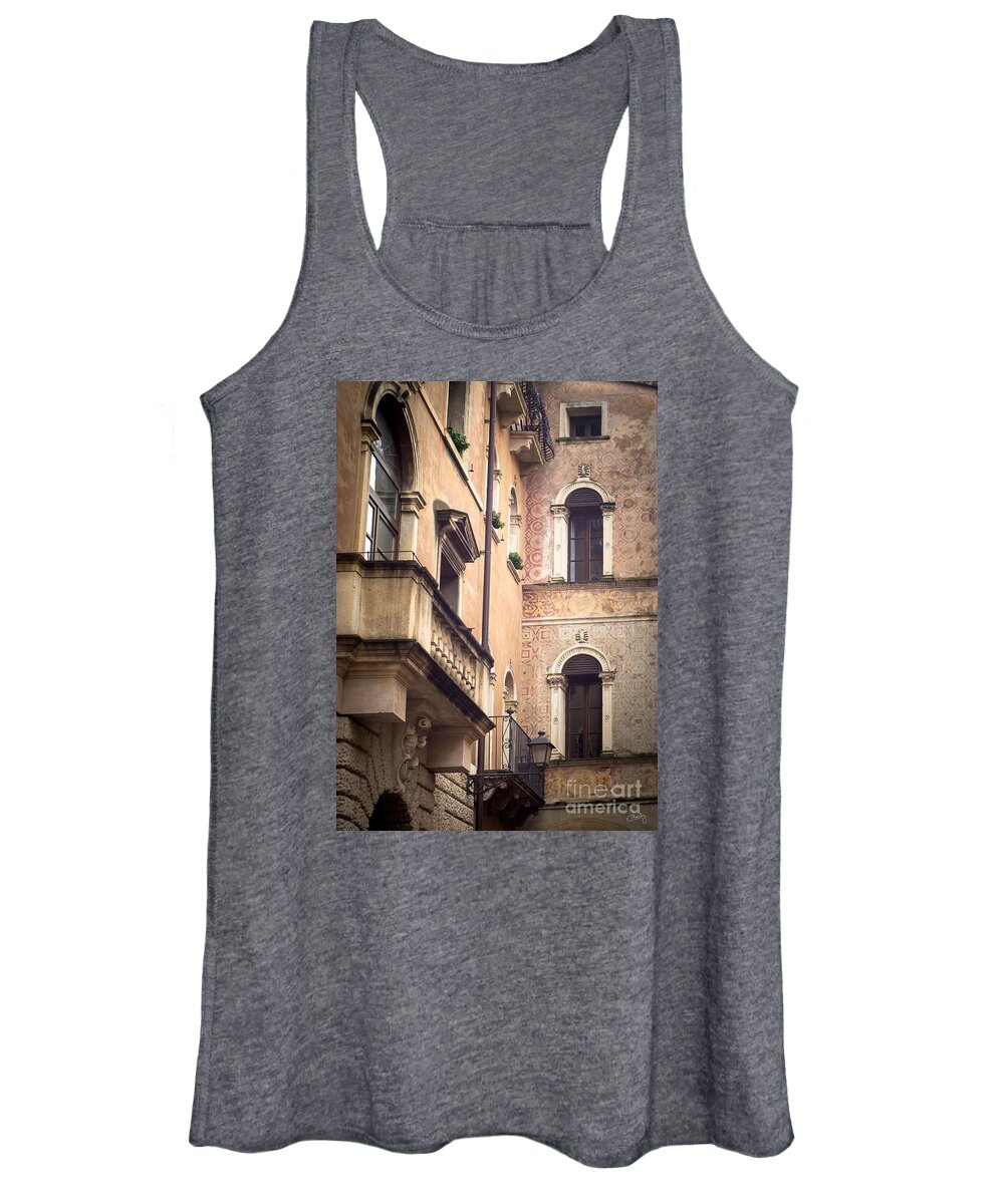 Vicenza Women's Tank Top featuring the photograph A Corner of Vicenza Italy by Prints of Italy