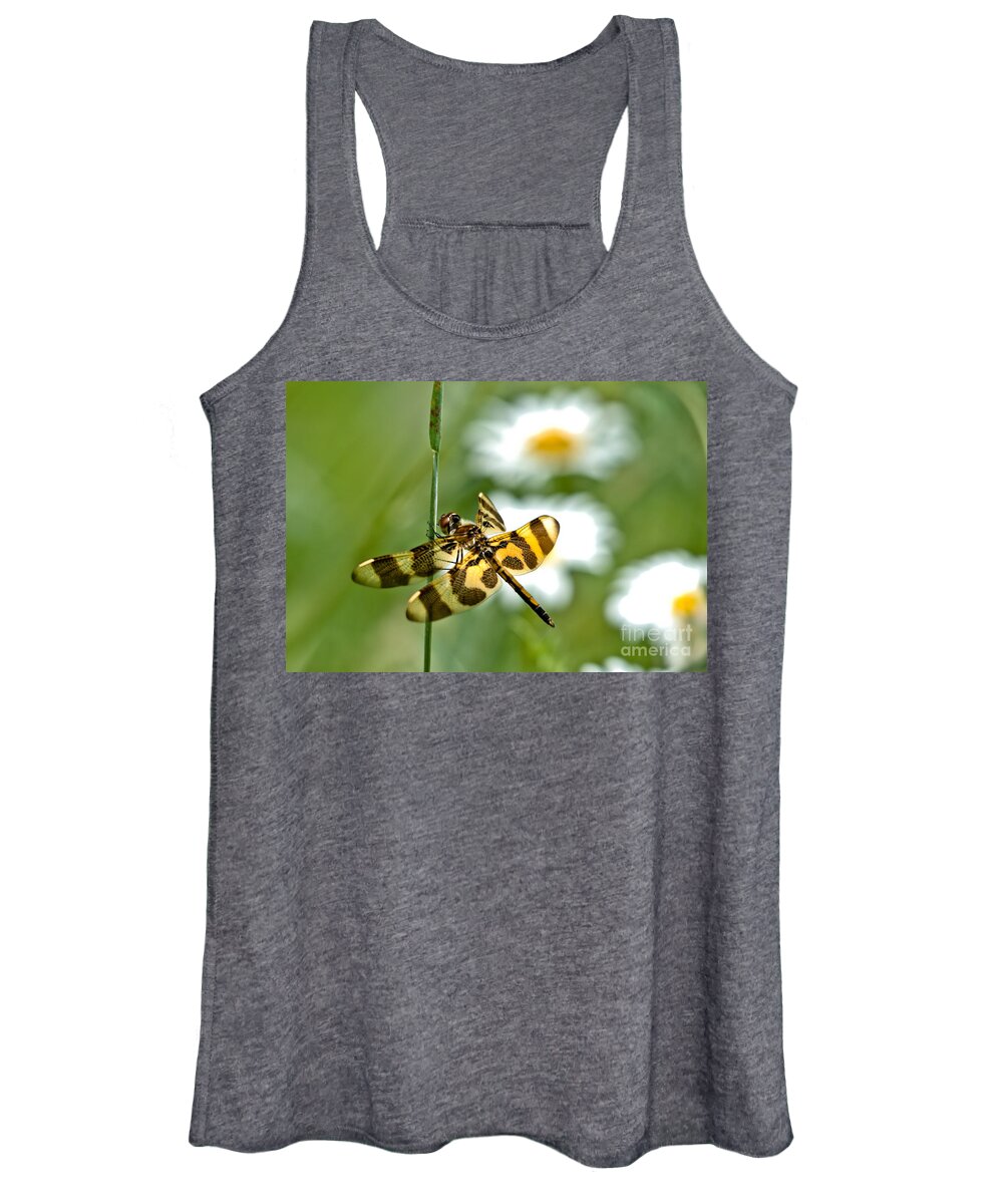 Halloween Pennant Dragonfly Women's Tank Top featuring the photograph A Dragonfly's Life by Cheryl Baxter
