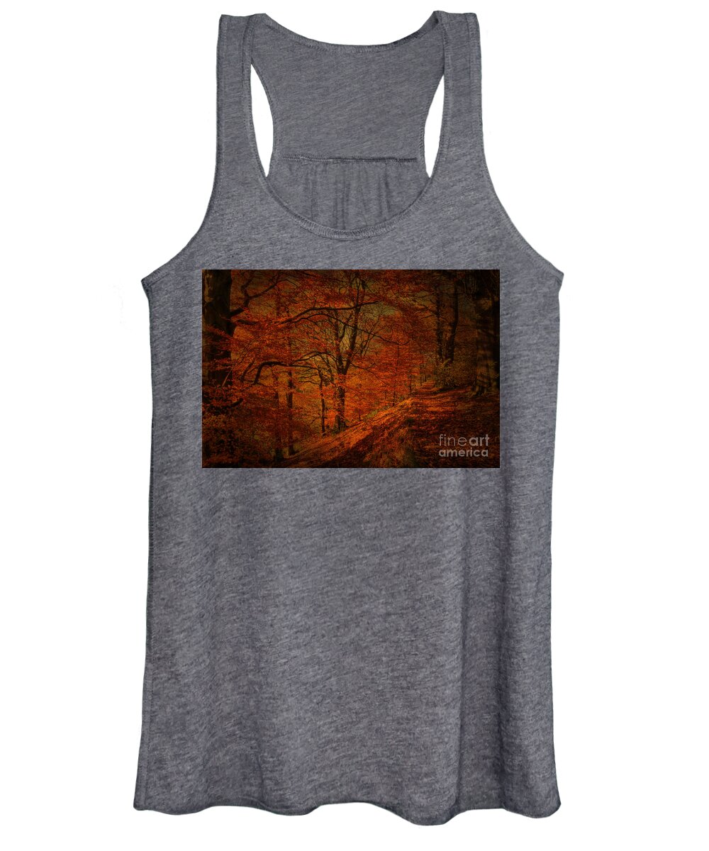 Woodland Women's Tank Top featuring the photograph A Golden day by David Birchall